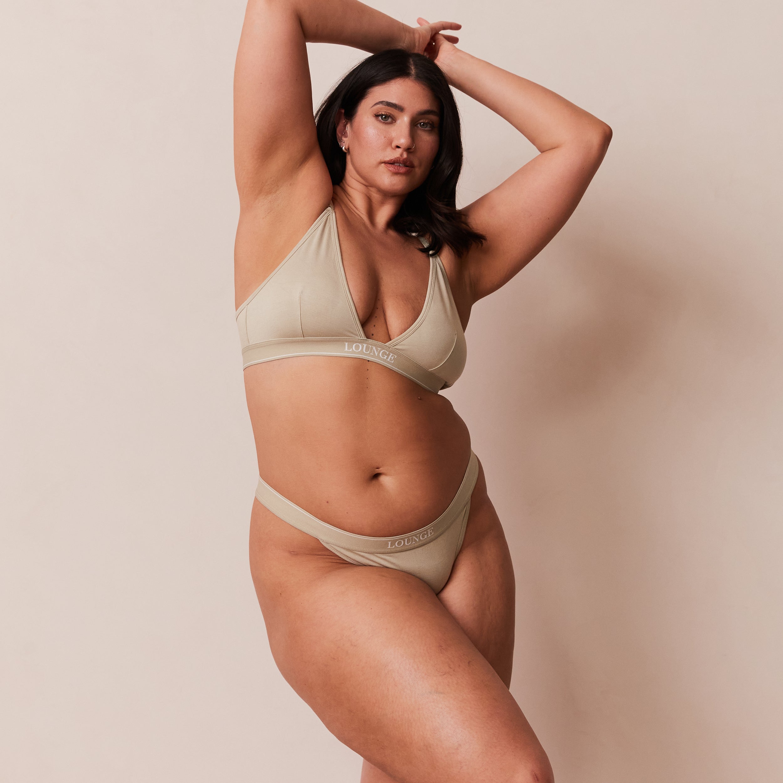 Bamboo Minimal Triangle Bra and Thong/Briefs