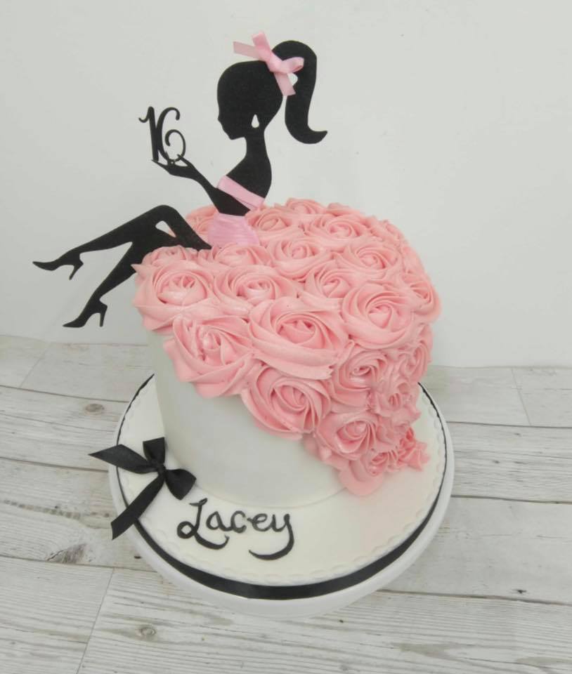 Two Piece Party Lady Silhouette Cake Topper – Burnt Island Occasions LTD