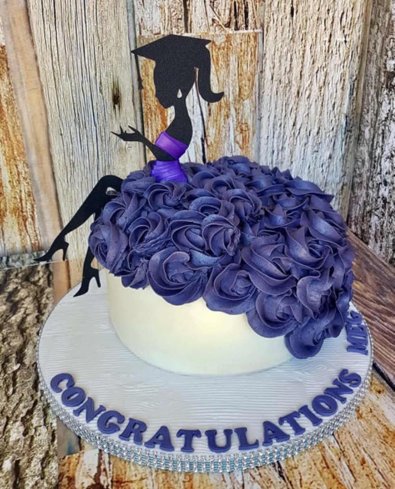 Download Two Piece Graduating Lady Silhouette Cake Topper ...