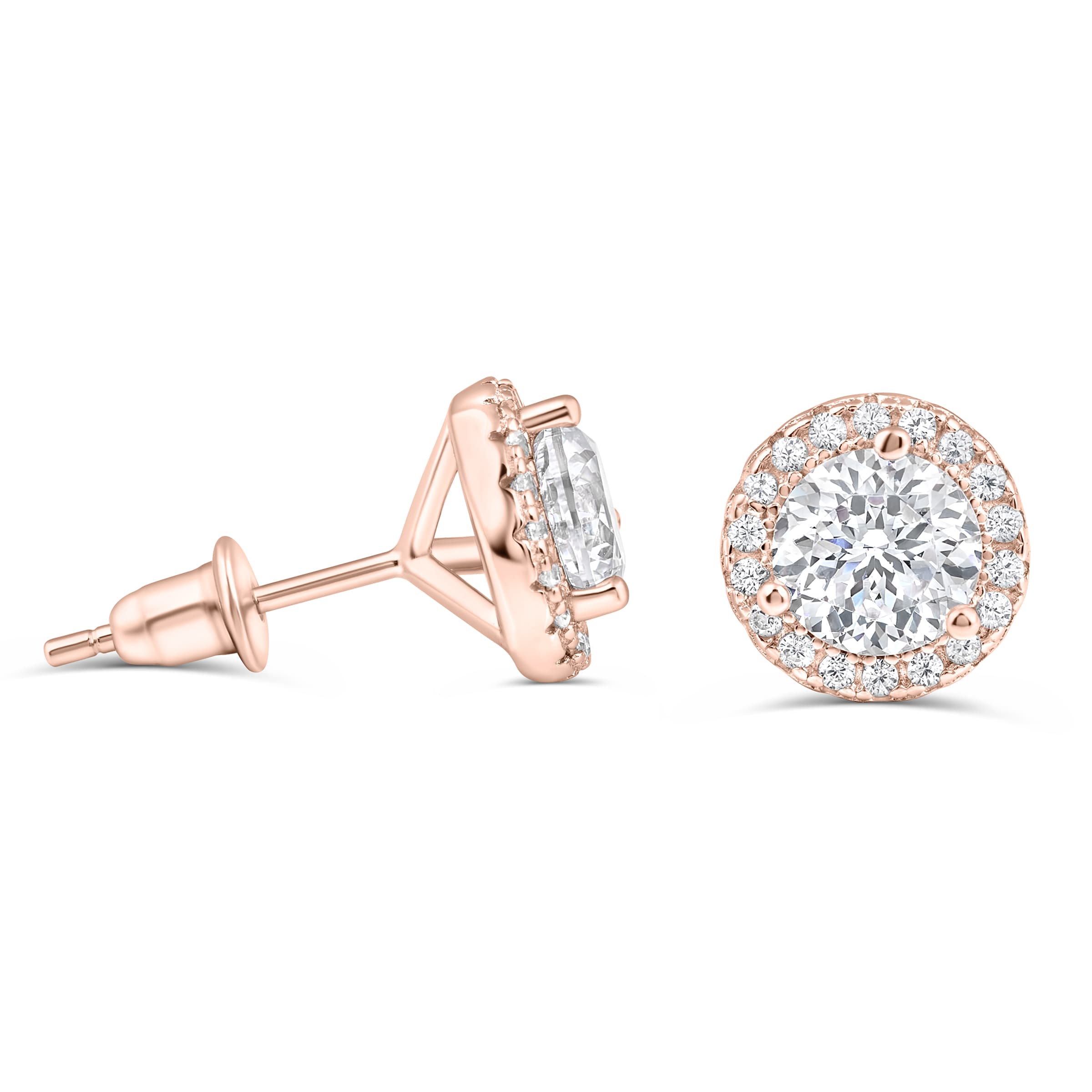 Zales 1-1/2 CT. T.w. Diamond Solitaire Stud Earrings in 14K Rose Gold  (J/I3) | Mall of America®