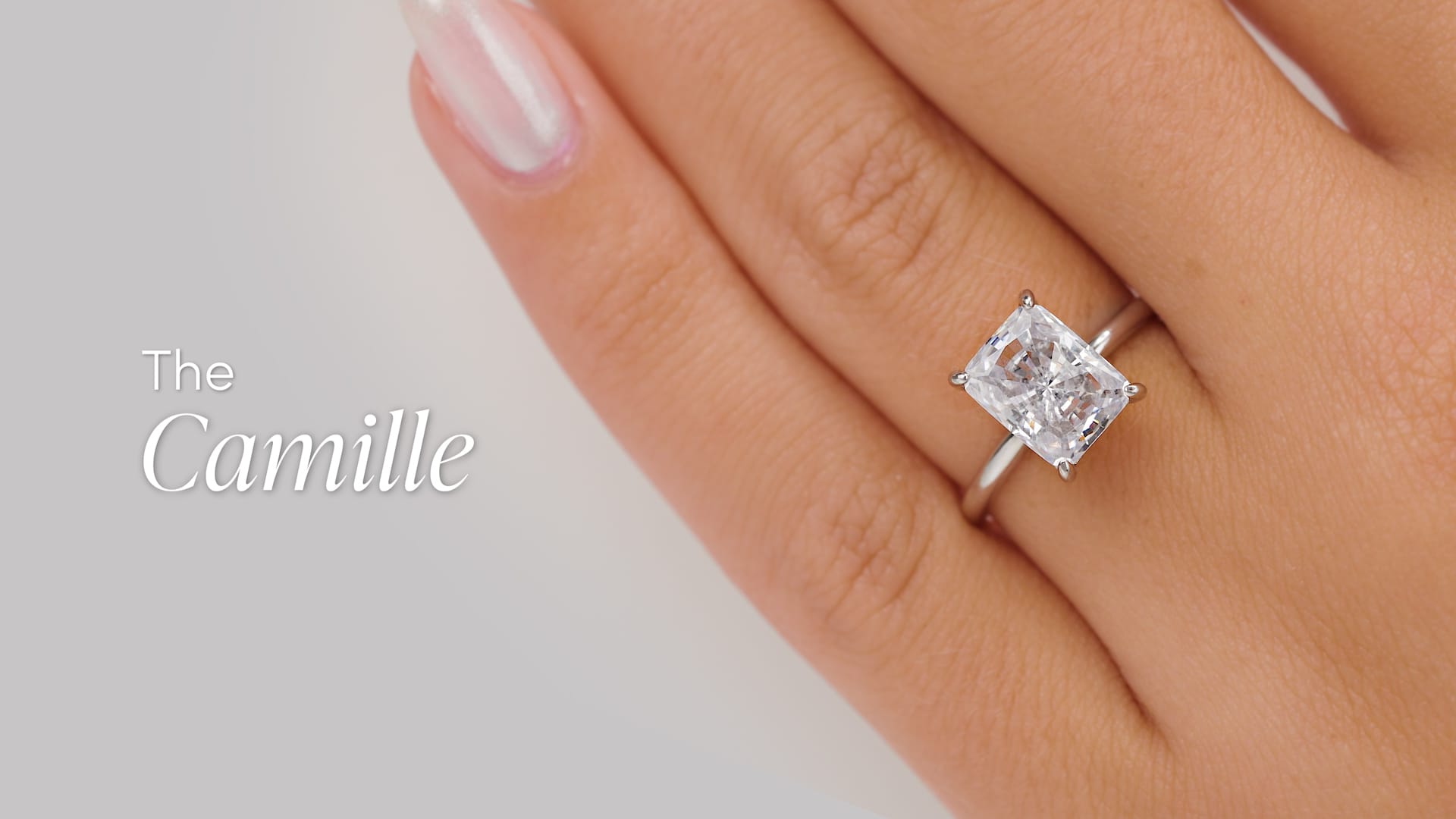 Camille Sold flashes her diamond engagement ring as she indulges