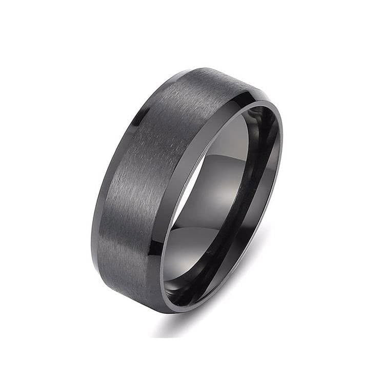 Black Titanium Wedding Band 