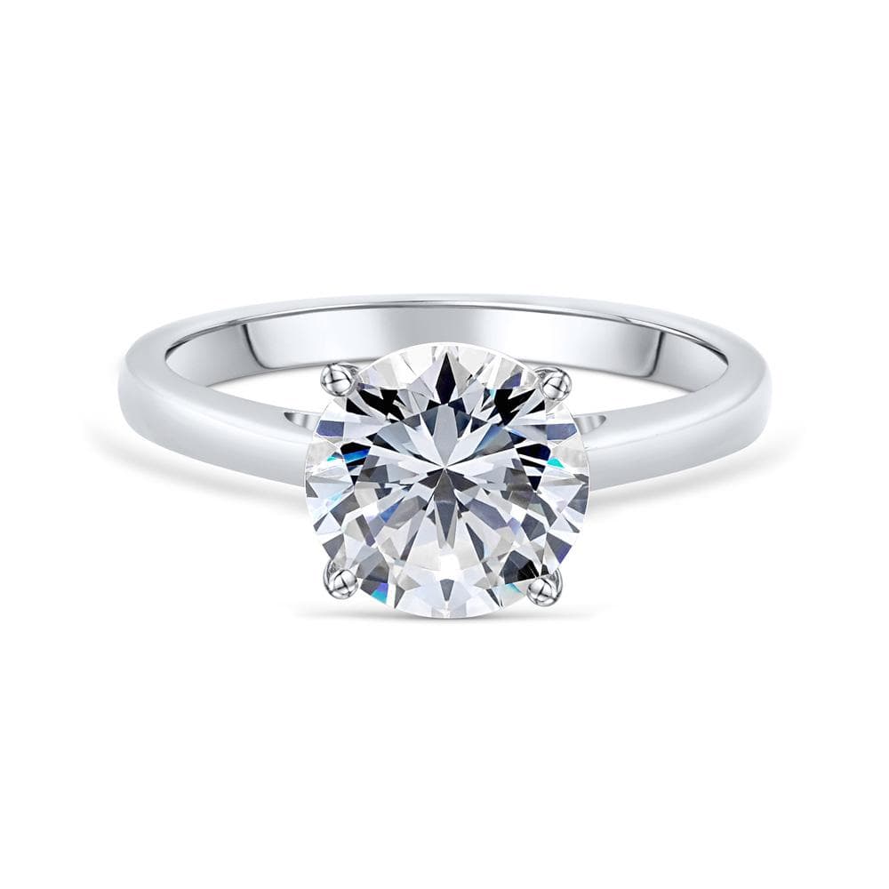 Classic Solitaire Ring | 2 Ct Sterling Silver Wedding Rings – Modern ...