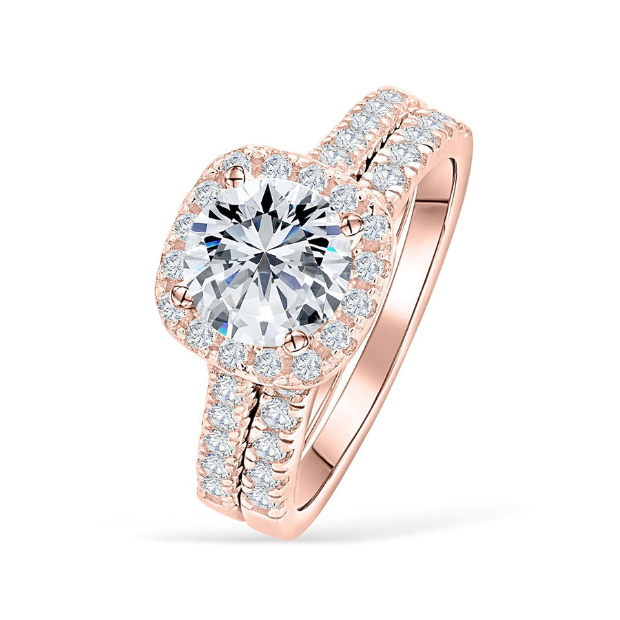 Affordable Rose Gold Engagement Wedding Rings Modern Gents