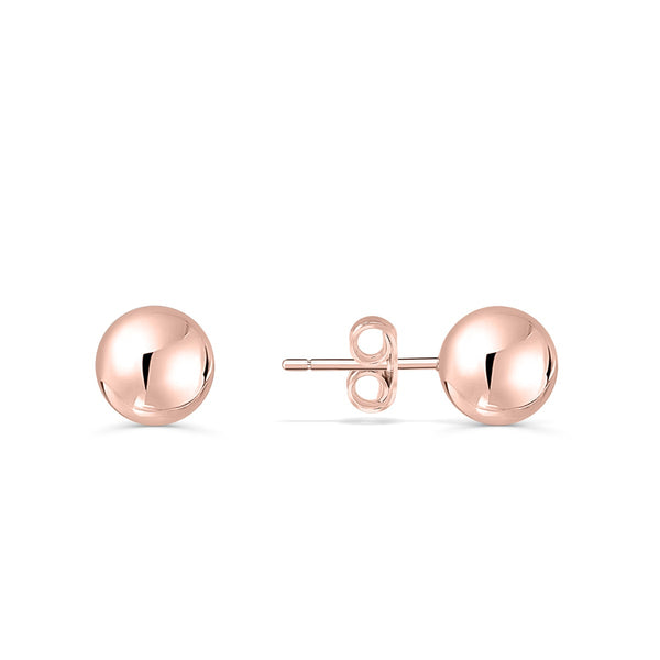 Rose Gold Earrings | Ball Stud Earrings - Modern Gents Trading Co.