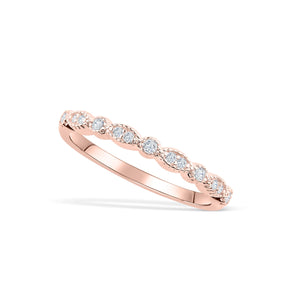 Rose Gold Vintage Wedding Band 