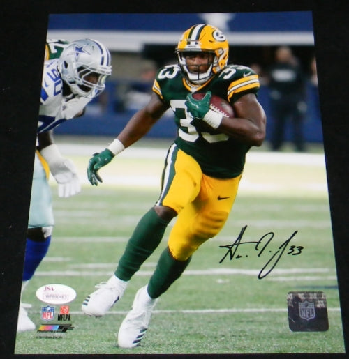 aaron jones autographed jersey