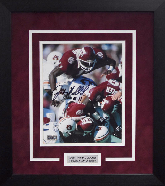 Johnny Holland Autographed Texas A&M Aggies 8x10 Framed ...