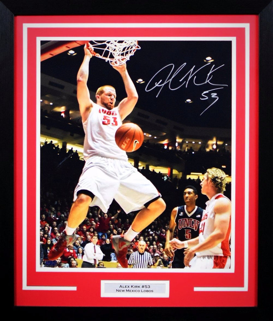 Alex Kirk Autographed New Mexico Lobos 16x20 Framed ...