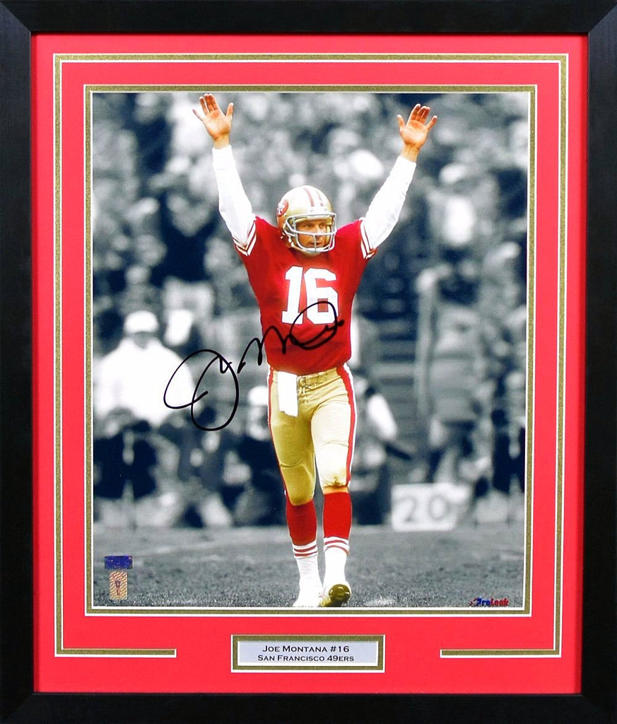 Joe Montana San Francisco 49ers Autographed Framed Football Jersey