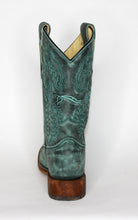 Turquoise Sanded Caiman Boot