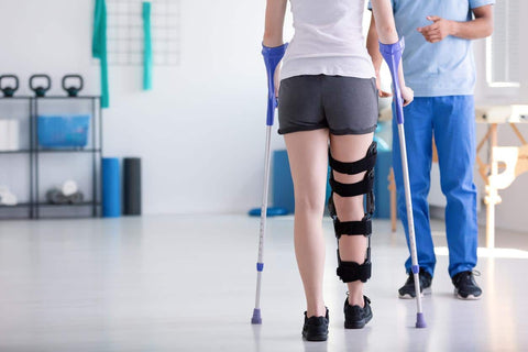 The Tinkle Belle can help those that are in post-op recovery and are having to use crutches, canes or walkers and cannot use a toilet easily or safely