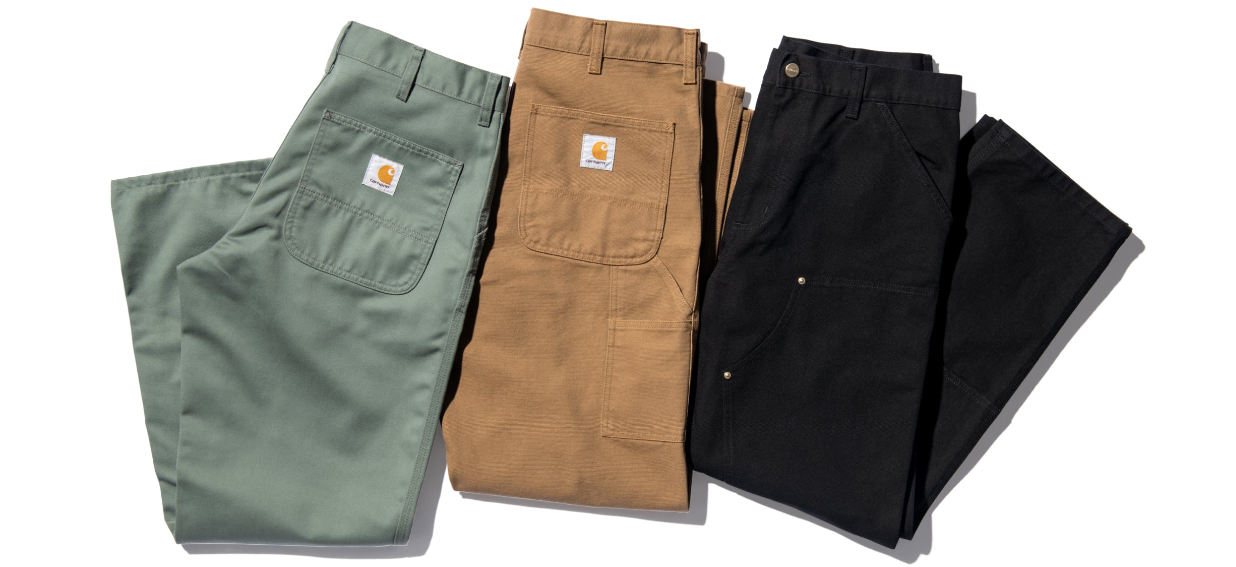 Brown Single Knee Trousers by Carhartt Work In Progress on Sale
