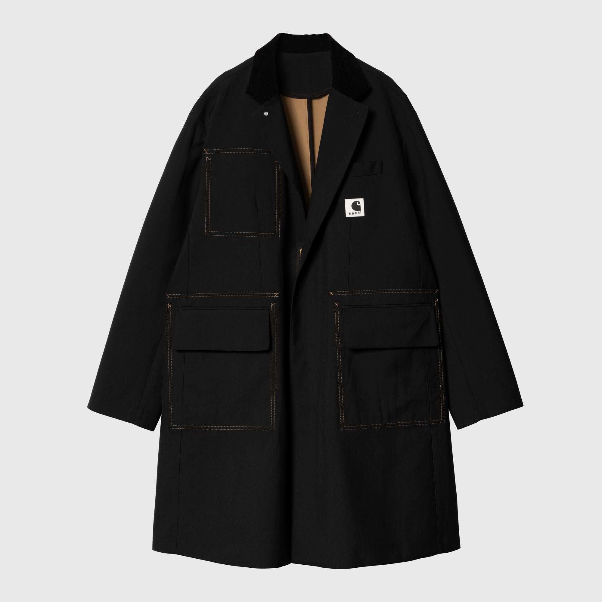 sacai x Carhartt WIP Suiting Bonding Coat | Black