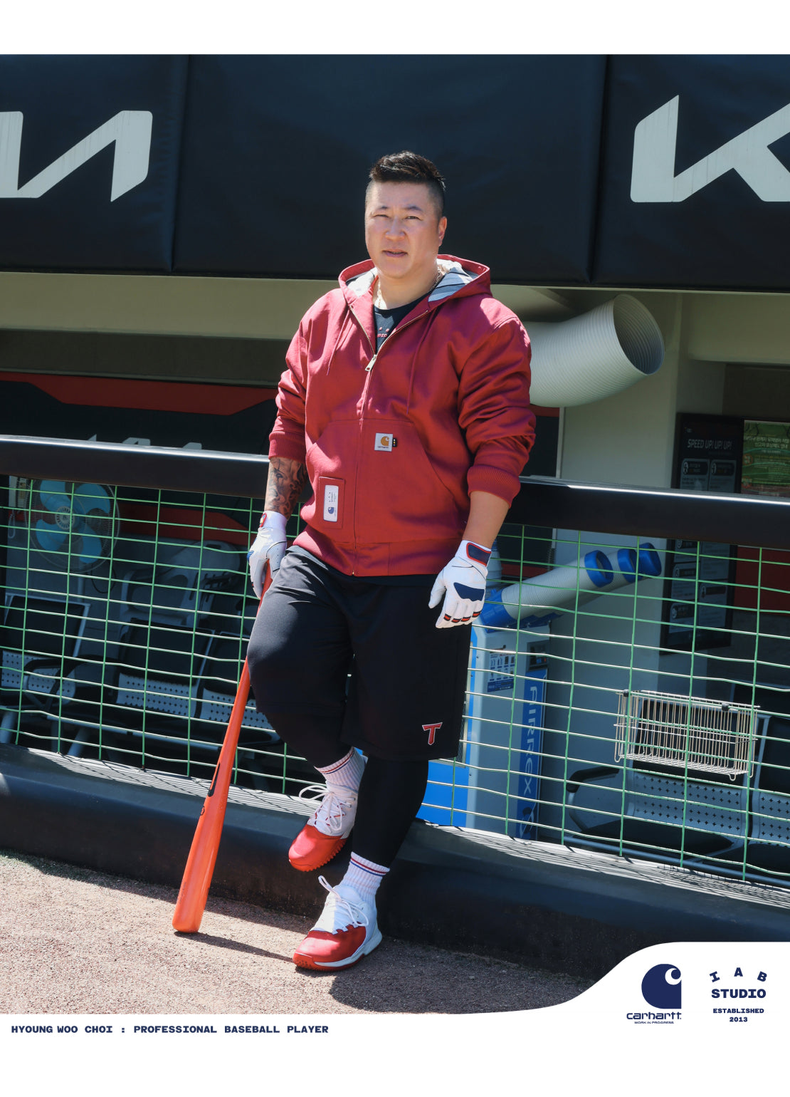 Hyoung Woo Choi wearing an IAB Studios x Carhartt WIP Active Jacket