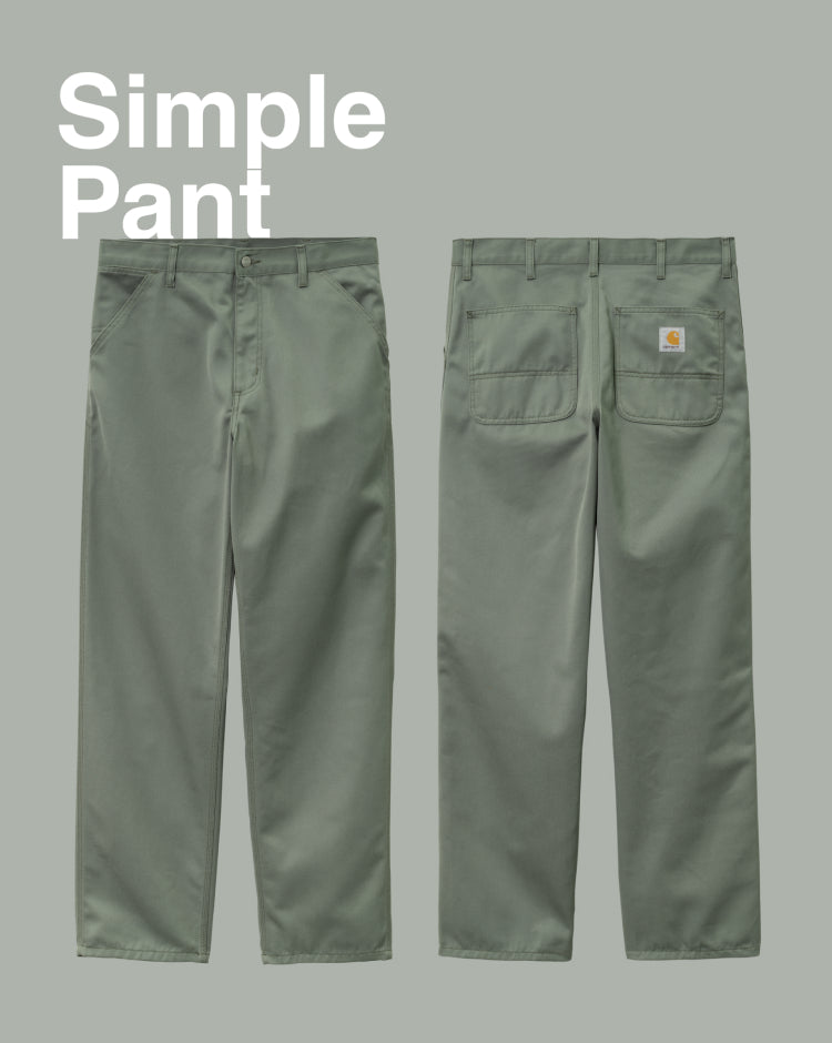 Carhartt WIP Mens Simple Pants Teide Grey Denison Twill