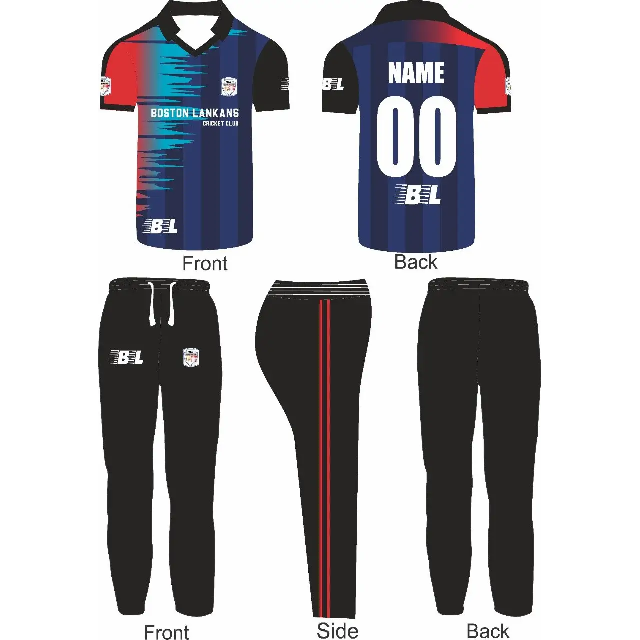 Premium Vector  Cricket jersey sports apparel team uniforms athletic wear  custom jerseys