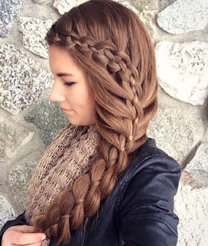 long hair style ideas cascading waterfall braids