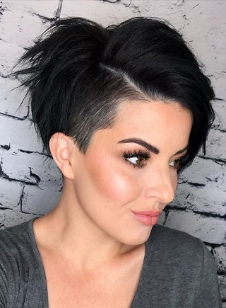 long pixie cut with crown razored layers