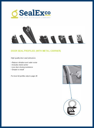 Car door and boot lid seal profiles