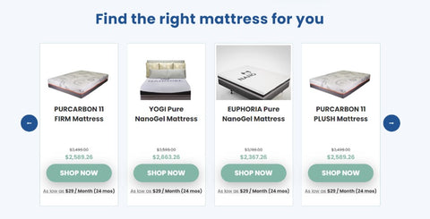 selection of mattresses