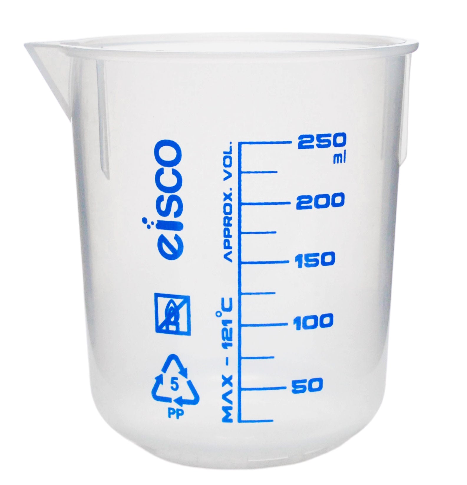 Polypropylene Beakers Set Of 5 50 100 250 600 1000ml Printed G Eisco Industrial