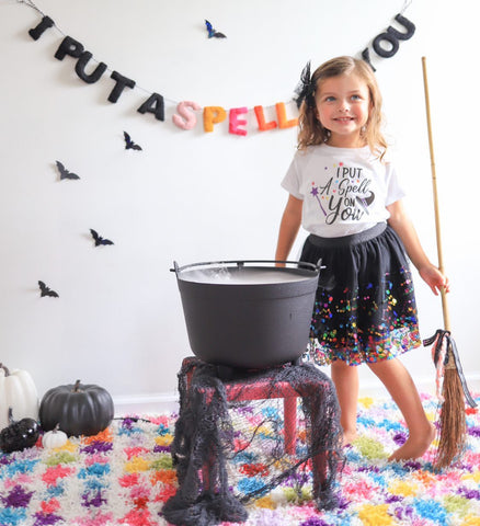 Spooky Magic: 4 Kids Halloween Outfits to Get You Into the Spirit | Make every day a party with festive tutus, outfits + accessories for babies & kids birthday parties, holidays + dress up! Designed by a mother-daughter duo! | www.shopsweetwink.com 