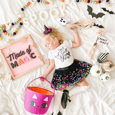 Kids Halloween Costume: Witch | Make every day a party with festive tutus, outfits + accessories for babies & kids birthday parties, holidays + dress up! Designed by a mother-daughter duo! | www.shopsweetwink.com 