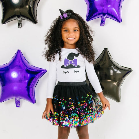 Spooky Magic: 4 Kids Halloween Outfits to Get You Into the Spirit | Make every day a party with festive tutus, outfits + accessories for babies & kids birthday parties, holidays + dress up! Designed by a mother-daughter duo! | www.shopsweetwink.com 