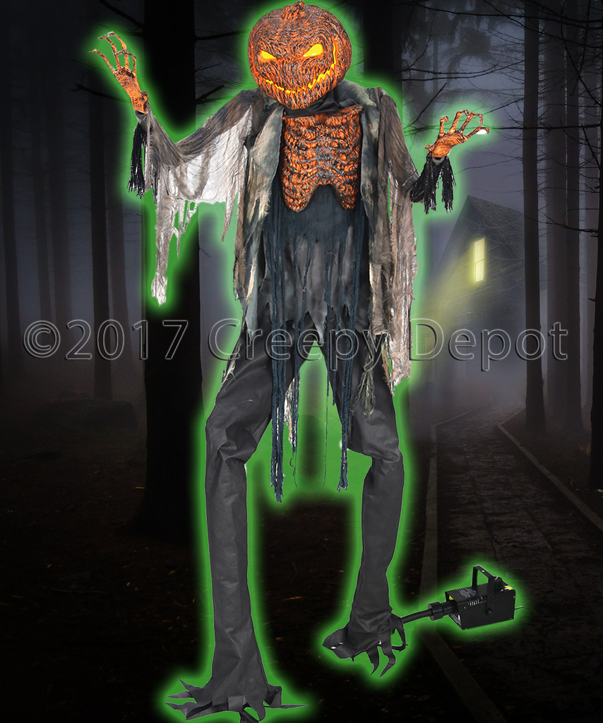 Scorched Scarecrow Animated Prop WITH Fog Machine – Creepy Depot