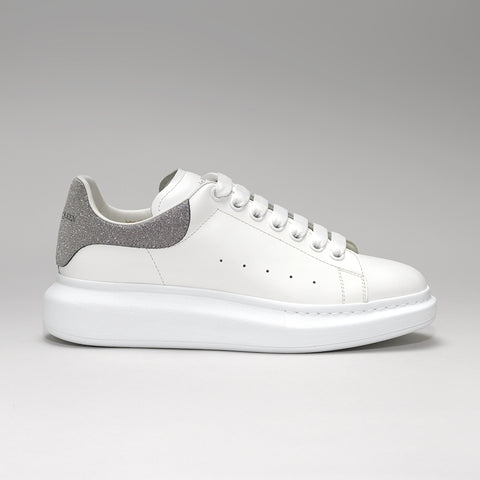 white and silver alexander mcqueen sneakers