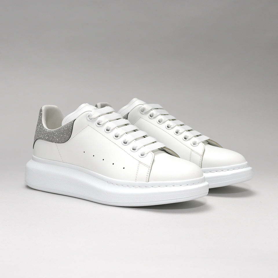 alexander mcqueen silver glitter sneakers