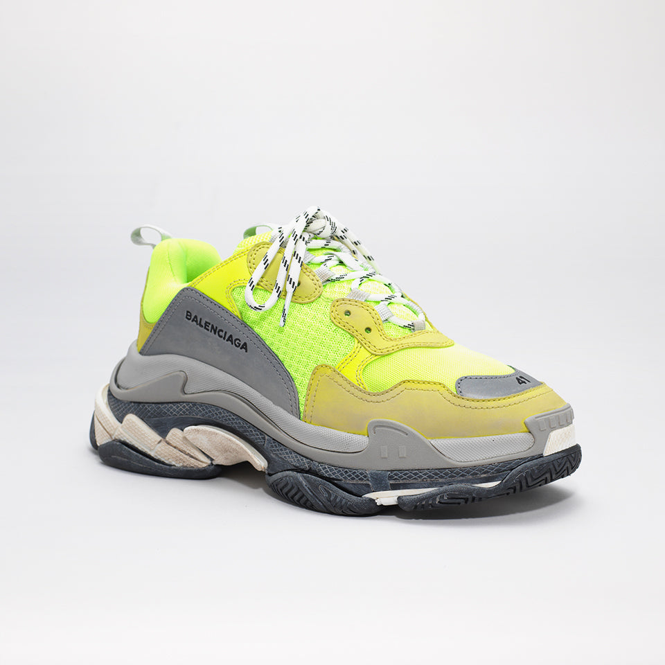 Order Your size Balenciaga Triple S Trainers Green Yellow
