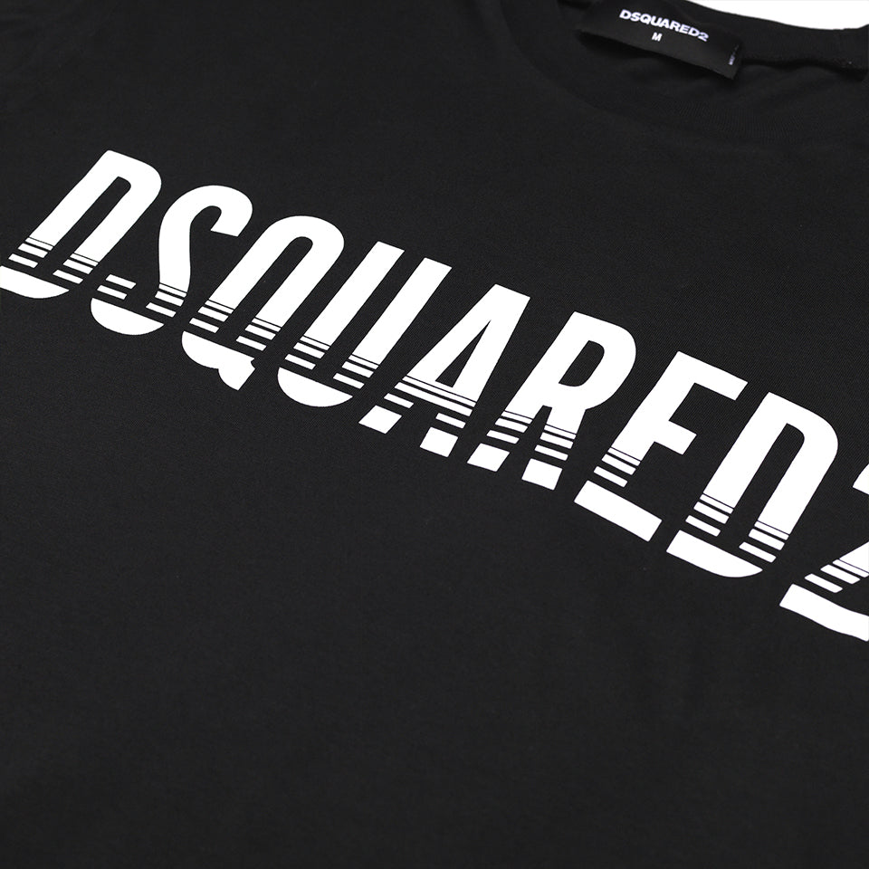 dsquared logo print t shirt