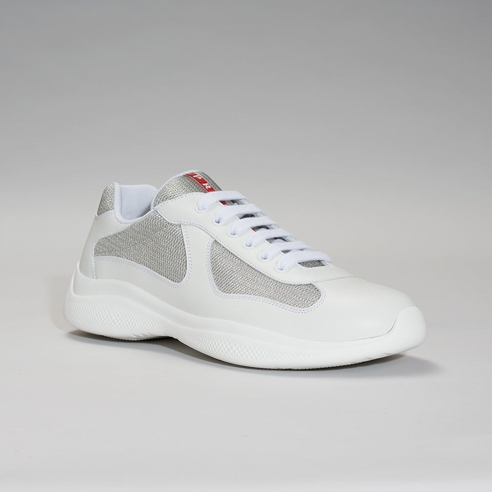 white prada americas cup sneakers