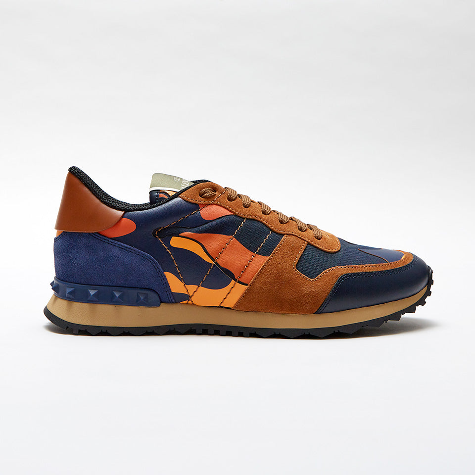 VALENTINO CAMO ROCKRUNNER ORANGE/BLUE 