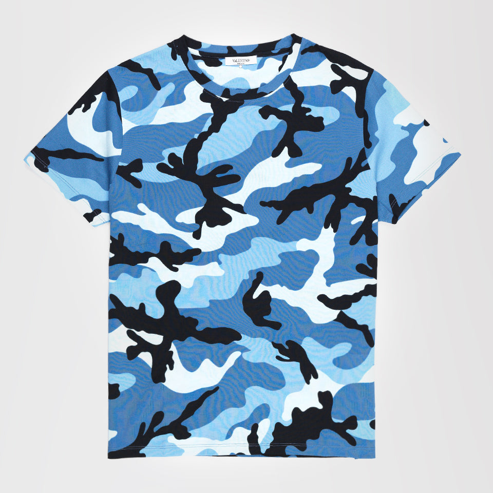 blue camo valentino t shirt