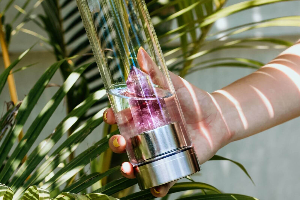 Crystal in a water bottle 