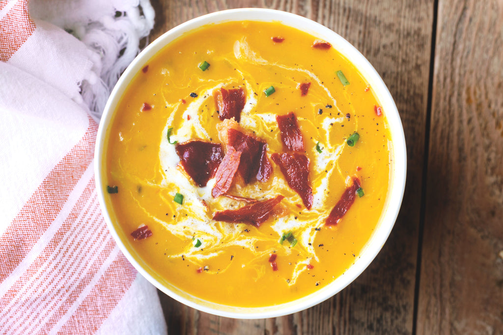 Bowl of butternut squash soup