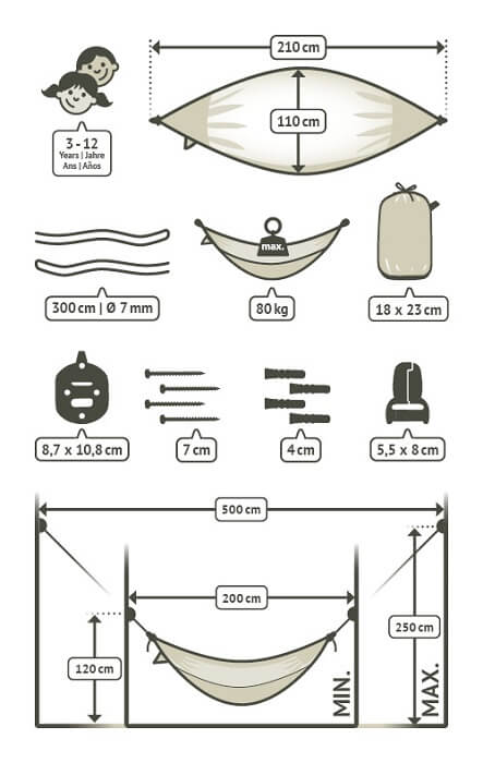 Children's hammock dimensions