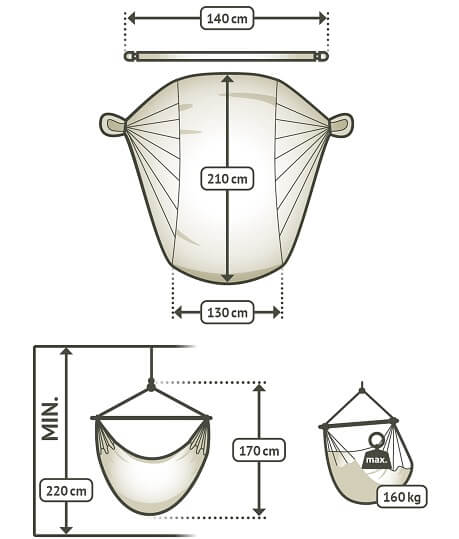 king size chair hammock dimensions