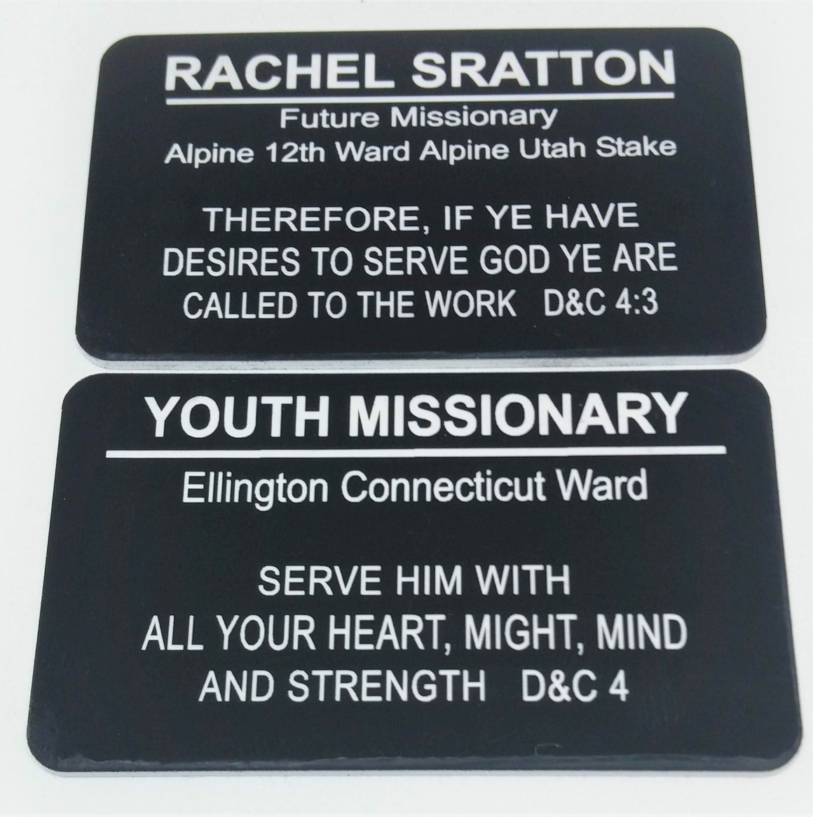Youth Missionary Name Tag Lone Peak Innovations