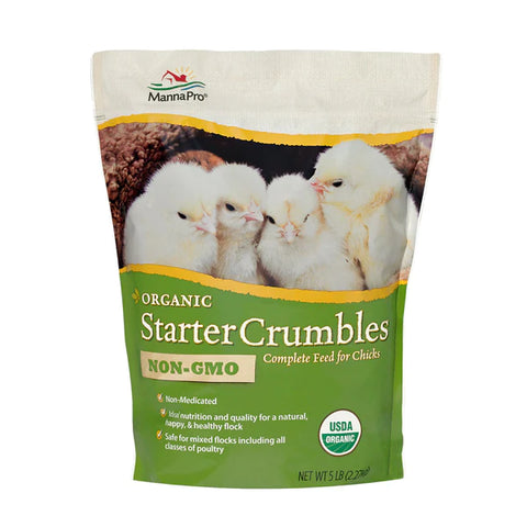  Manna Pro Organic Starter Crumbles Non-GMO Young Poultry Feed