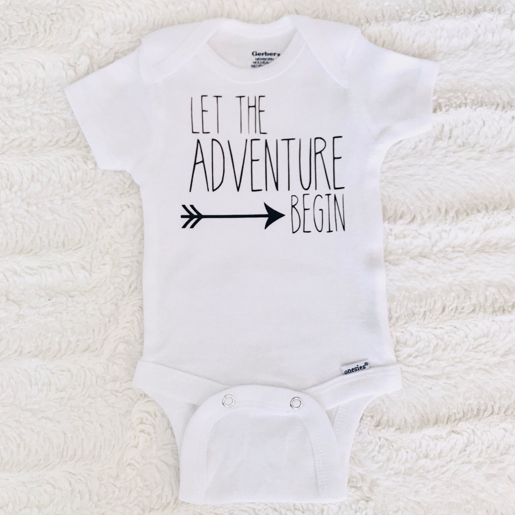 Download Let The Adventure Begin Baby Announcement Onesie Pregnancy Announcem Diy Custom Designs