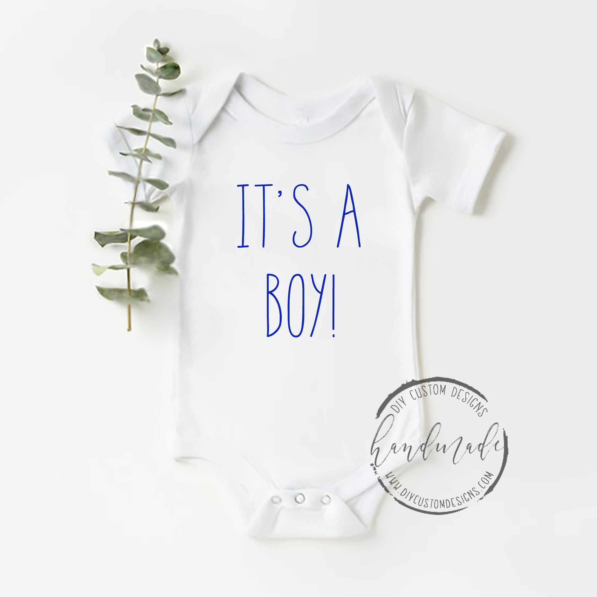 Gender Reveal Baby Onesie It S A Boy Baby Announcement Diy Custom Designs