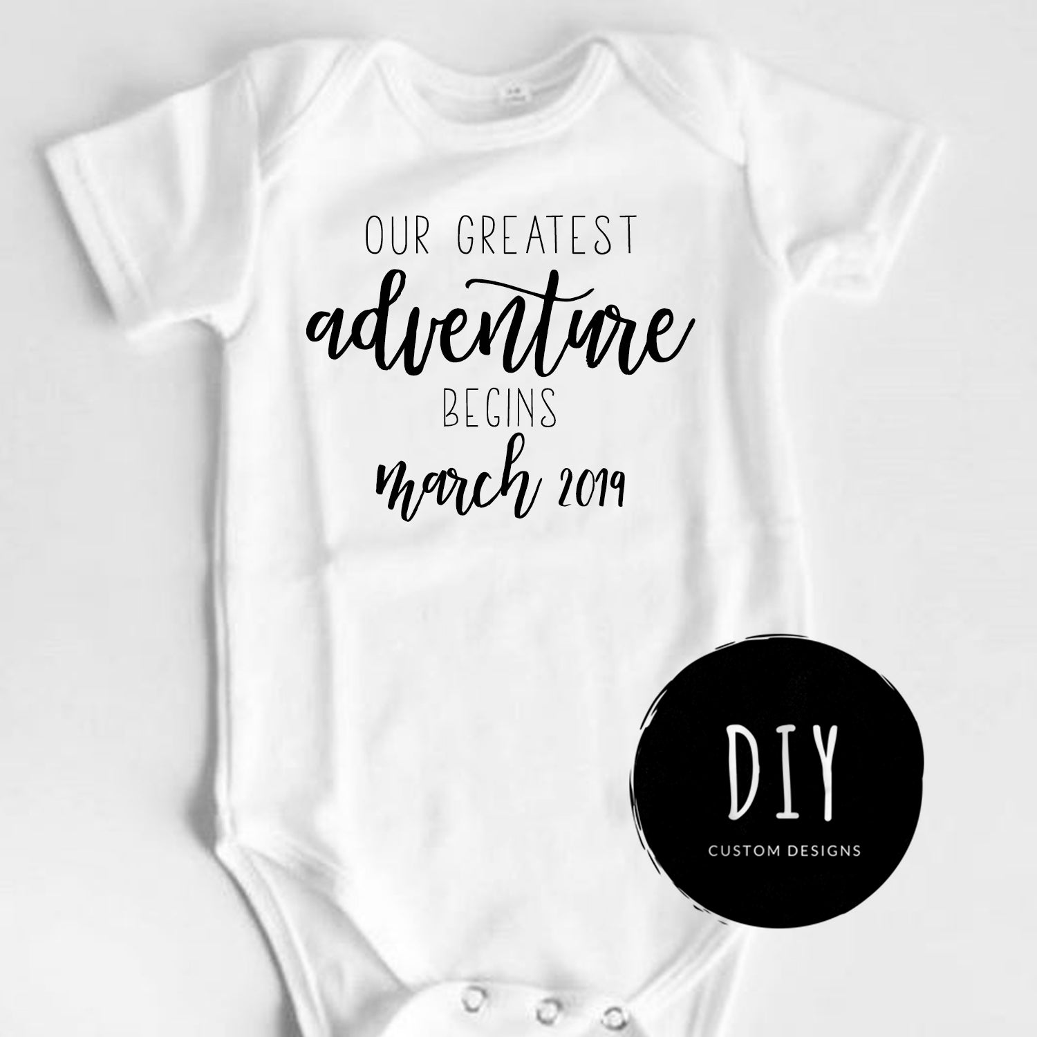 Let the adventure begin Personalised Baby announcement Pregnancy  announcement Pregnancy gift