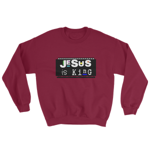 Jesus is King Unisex Sweatshirt  Maroon