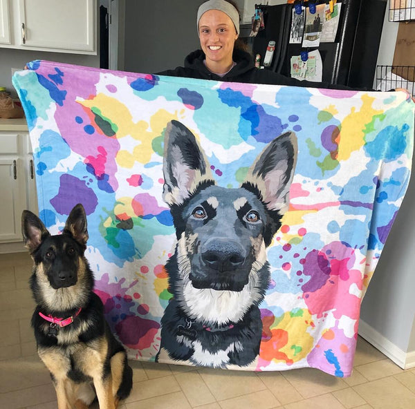 Custom Pet Fleece Blanket Pet Canva