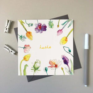 Hello - Hand-Made Greeting Cards - Hidden Lake Garden Home - Hand Made Cards