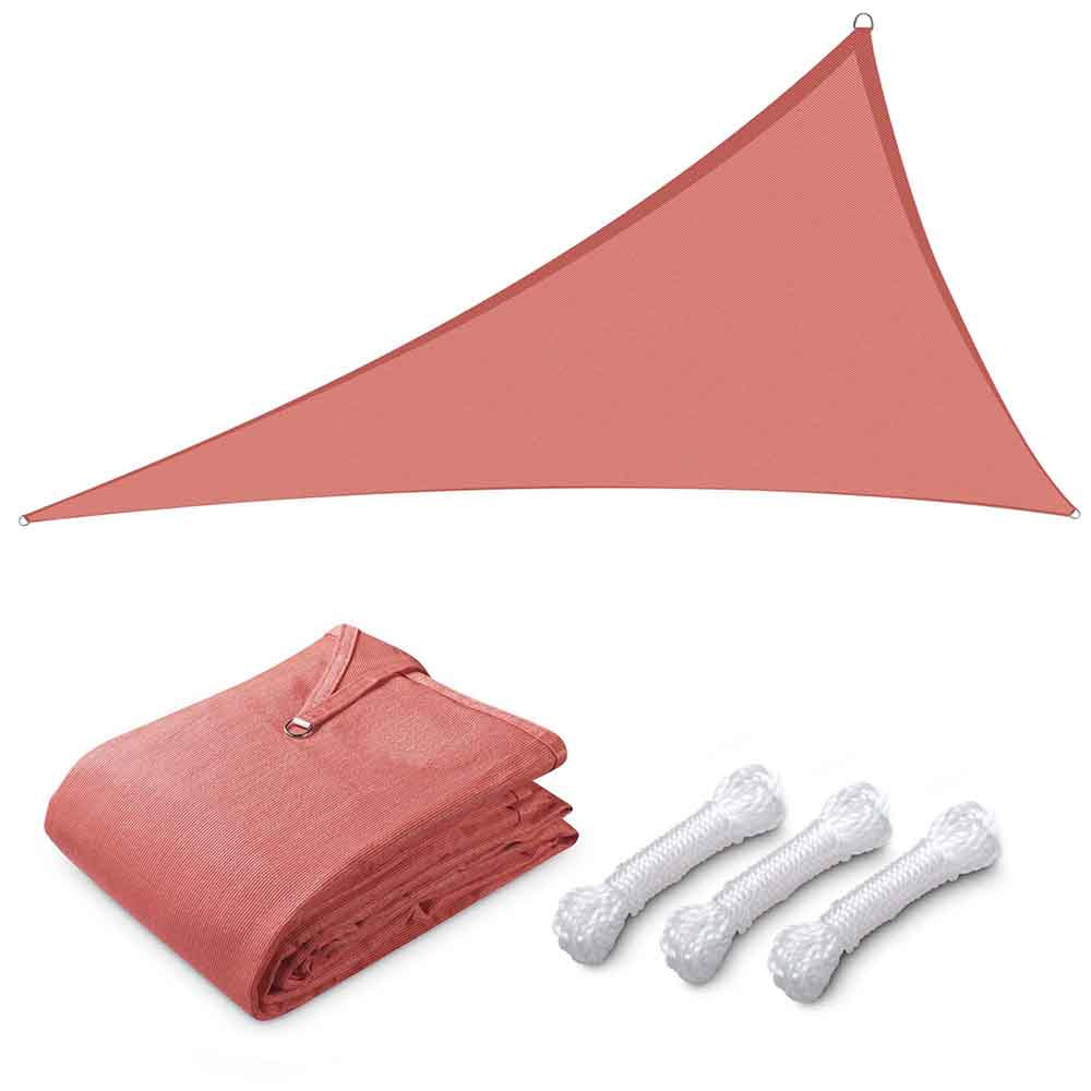 TheLAShop 20' Triangle Sun Shade Sail Patio Deck Outdoor Wind Tarp - Image 9